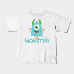 Monster - Aqua Child v2 Kids T-Shirt